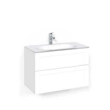 Tvättställsskåp Macro Design Crown Frame Med Glastvättställ