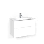 Tvättställsskåp Macro Design Crown Push Open Med Glastvättställ