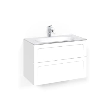 Tvättställsskåp Macro Design Crown Shape Med Glastvättställ