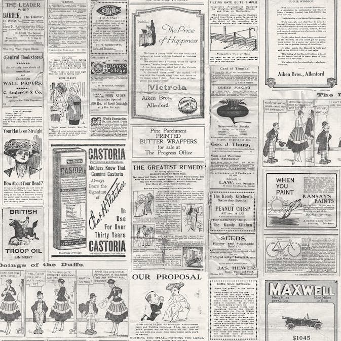 Tapet Galerie Wallcoverings Newspapers G56142