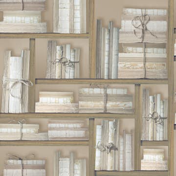 Tapet Galerie Wallcoverings Natural books G56154