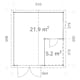 Garage Palmako Roger 21,9 m2 med Slagport