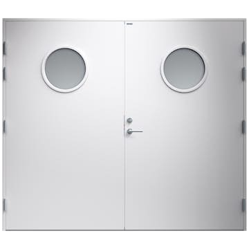 Garagedörr Diplomat Rosa Klarglas