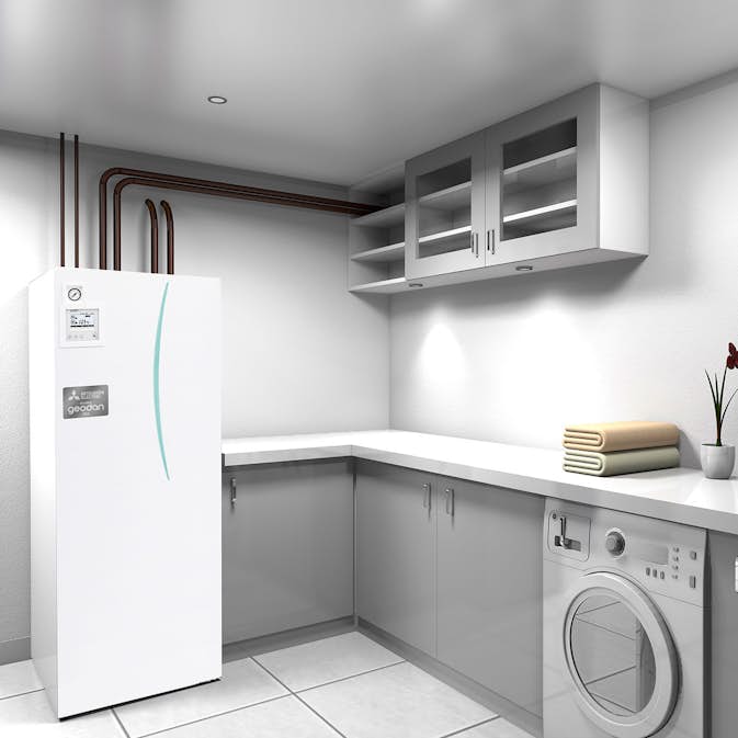 Bergvärmepump Mitsubishi Electric Geodan 11 kW