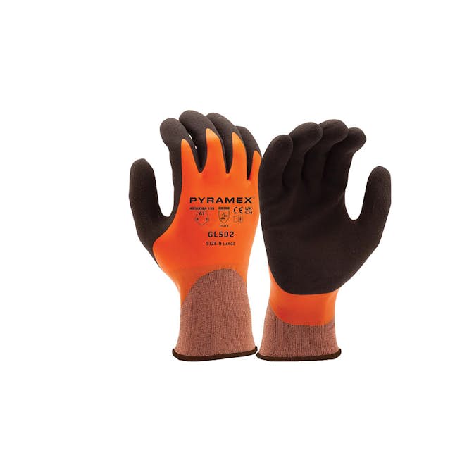Skyddshandskar Pyramex Dubbel Sandig Latex 13g Nylon Liner Vätsketät