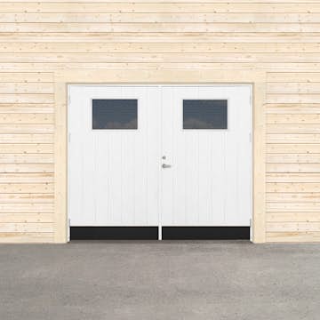 Garageport Sveadörren Kall Cotswold Grundmålad