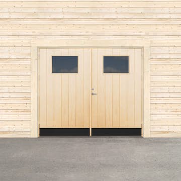 Garageport Sveadörren Kall Glasfönster Obehandlad