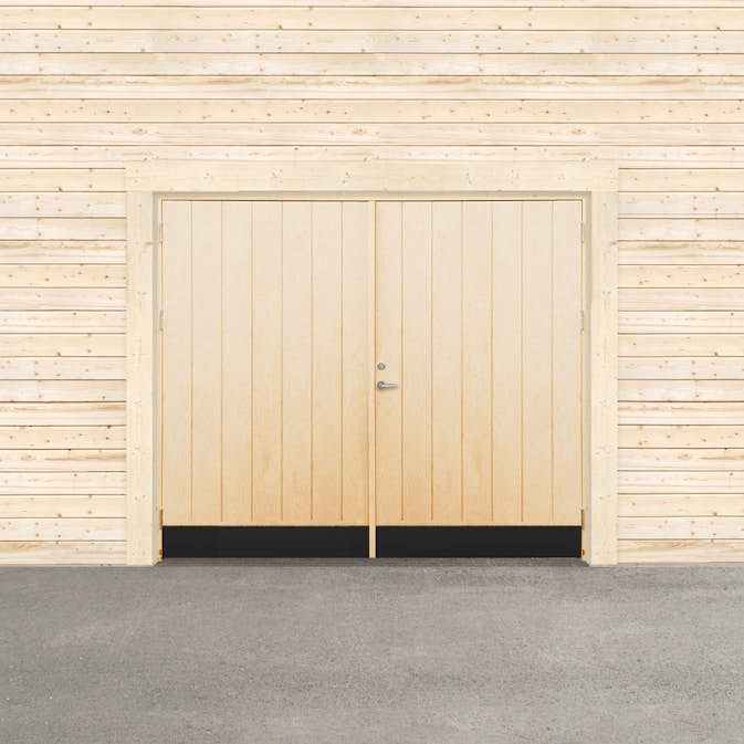 Garageport Sveadörren Varm Obehandlad