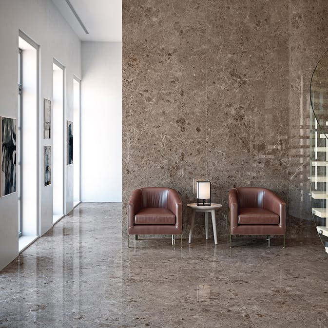 Klinker Tenfors Artic Moka Marmor Blank 78x158 cm