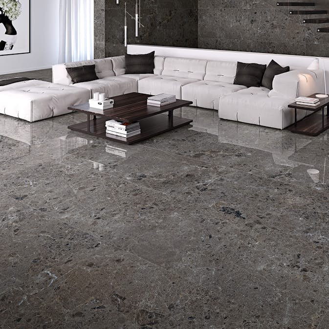 Klinker Tenfors Artic Antracita Marmor Blank 78x158 cm