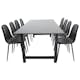 Matgrupp Sky Furniture Clara med 8 Pobbie Stolar Konstläder