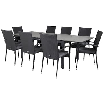 Matgrupp Venture Home Lova 160/240 med 8 Asta Stolar