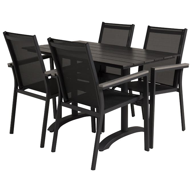 Cafégrupp Venture Design Dolly med 4 Pincy Stolar
