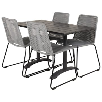 Matgrupp Venture Home Denver med 4 Lindos Stolar