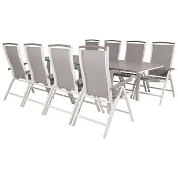 Matgrupp Venture Home Lova 160/240 med 8 Aleyna Stolar