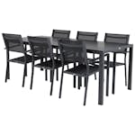 Matgrupp Utomhus Venture Home Bront 205 med 6 Copacabana KarmTrädgårdsstolar