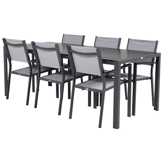 Matgrupp Utomhus Venture Home Bront 205 med 6 Copacabana KarmTrädgårdsstolar