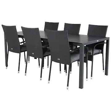 Matgrupp Utomhus Venture Home Break med 6 Anna Trädgårdsstolar