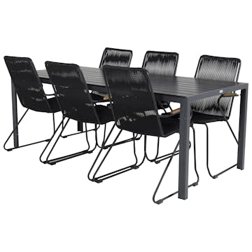 Matgrupp Utomhus Venture Home Bront 205 med 6 Berfin KarmTrädgårdsstolar