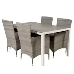 Matgrupp Utomhus Venture Home Bront 150 med 4 Milwa Trädgårdsstolar