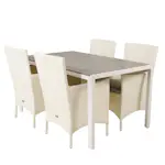 Matgrupp Utomhus Venture Home Bront 150 med 4 Milwa Trädgårdsstolar