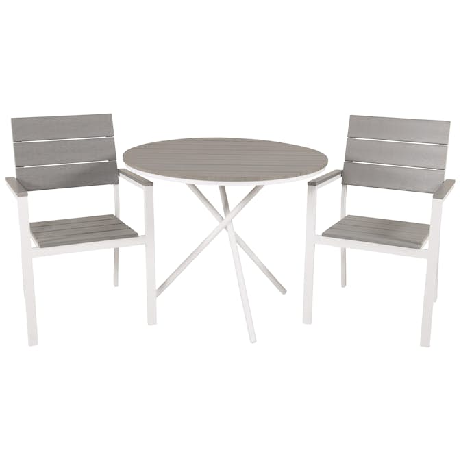 Cafégrupp Venture Home Pincy Ø 90 med 2 Lova Trädgårdsstolar Utomhus