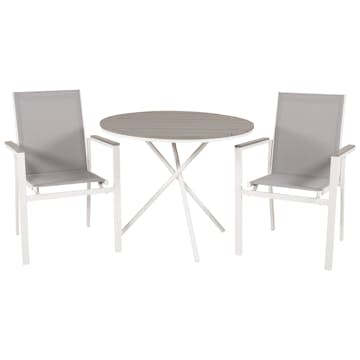 Cafégrupp Venture Home Pincy Ø 90 med 2 Trädgårdsstolar Utomhus