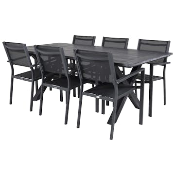 Matgrupp Venture Home Rossi 200 med 6 Copacabana Matstolar