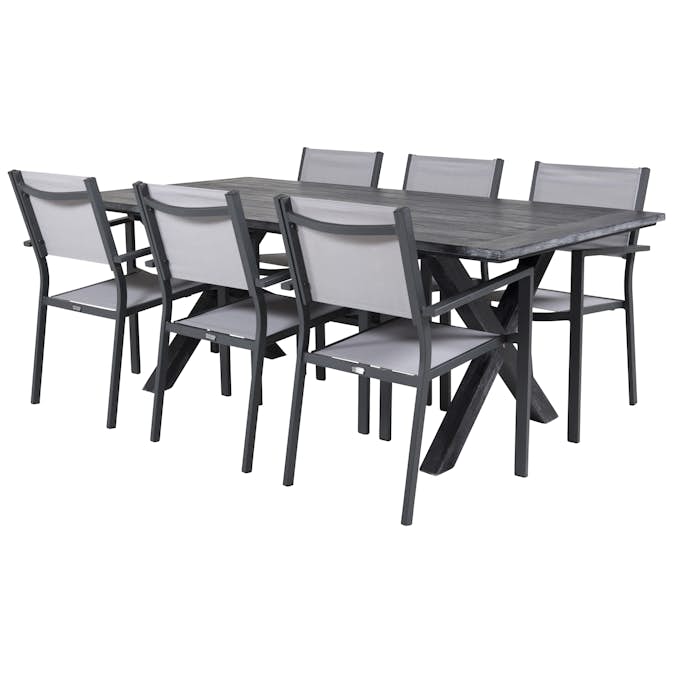 Matgrupp Venture Home Rossi 200 med 6 Copacabana Matstolar