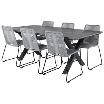 Matgrupp Venture Home Rossi 200 med 6 Leon Matstolar