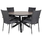 Matgrupp Venture Home Lea Ø 120 med 4 Asta Stolar