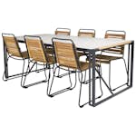 Matgrupp Utomhus Venture Home Tilly 200 med 6 Berfin Trädgårdsstolar