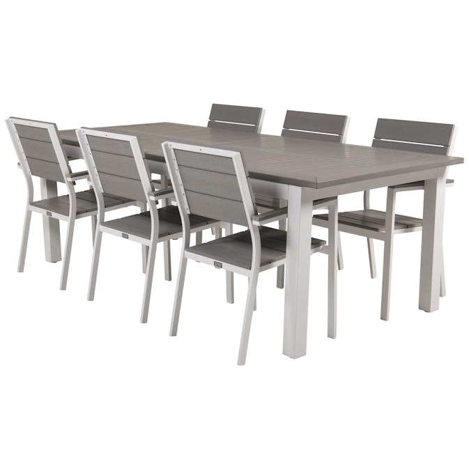 Matgrupp Venture Design Aleyna 224/324 med 6 Lova Stolar
