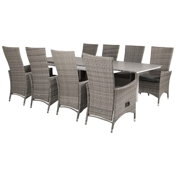 Matgrupp Venture Home Lova 160/240 med 8 Pishi Stolar