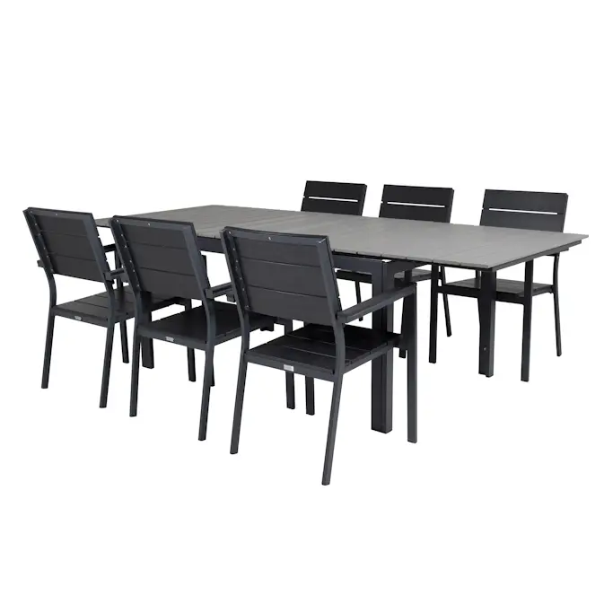 Matgrupp Venture Home Lova 160/240 med 6 Lova Stolar