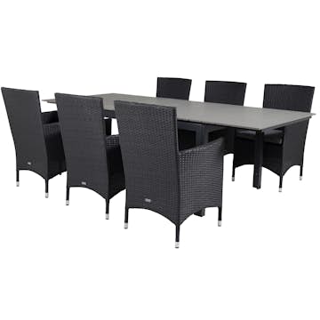 Matgrupp Venture Home Lova 160/240 med 6 Milwa Stolar