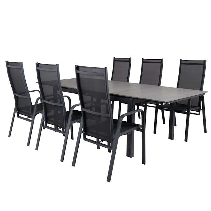 Matgrupp Venture Home Lova 160/240 med 6 Copacabana Stolar