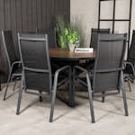 Matgrupp Venture Home Lea Ø 120 med 6 Copacabana Stolar