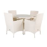 Matgrupp Venture Home Virda Ø 90 med 4 Milwa Stolar