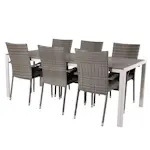 Matgrupp Utomhus Venture Home Break med 6 Anna Trädgårdsstolar