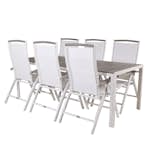 Matgrupp Utomhus Venture Home Bront 205 med 6 Aleyna Trädgårdsstolar