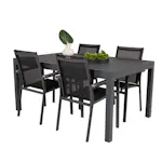Matgrupp Utomhus Venture Home Madrid 160/240 med 4 Pincy Trädgårdsstolar