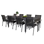 Matgrupp Utomhus Venture Home Madrid 160/240 med 8 Pincy Trädgårdsstolar