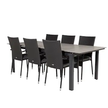 Matgrupp Venture Home Lova 224/324 med 6 Asta Stolar