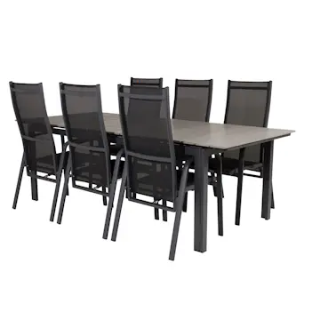 Matgrupp Venture Home Lova 224/324 med 6 Copacabana Stolar