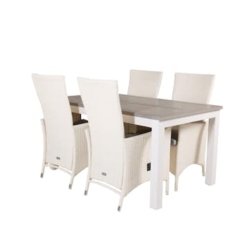 Matgrupp Venture Home Aleyna 152/210 med 4 Pishi Matstolar