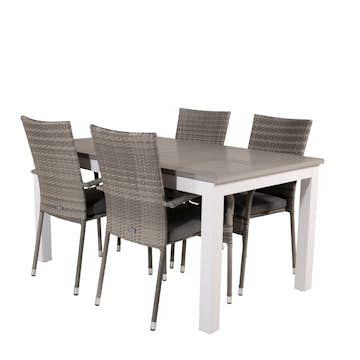 Matgrupp Venture Home Aleyna 152/210 med 4 Asta Stolar