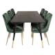 Matgrupp Venture Home Dipp med 6 Velvet Deluxe Stolar