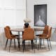 Matgrupp furniture/fashion Copenhagen med 6 Pobbie Konstläder Stolar
