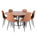 Matgrupp furniture/fashion Copenhagen med 6 Pobbie Konstläder Stolar